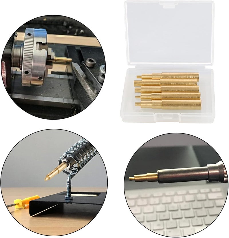 HanTof 5Pcs Heat-set Insert Tips for M2,M2.5,M3,M4,M5 Threaded Inserts, Compatible with 900M T18 ST Hakko FX-888D/FX600 and Weller SP40NKUS/WLC100 Soldering Irons Tips, for Connecting 3D Printed Parts - Image 5